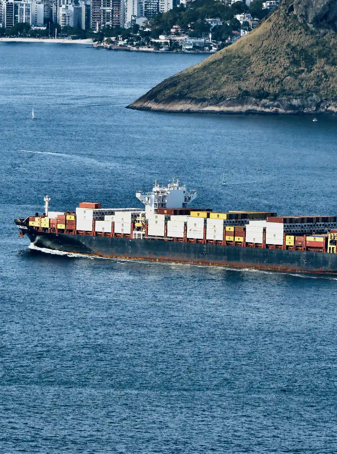 Strategic trade — cargo container ship at sea