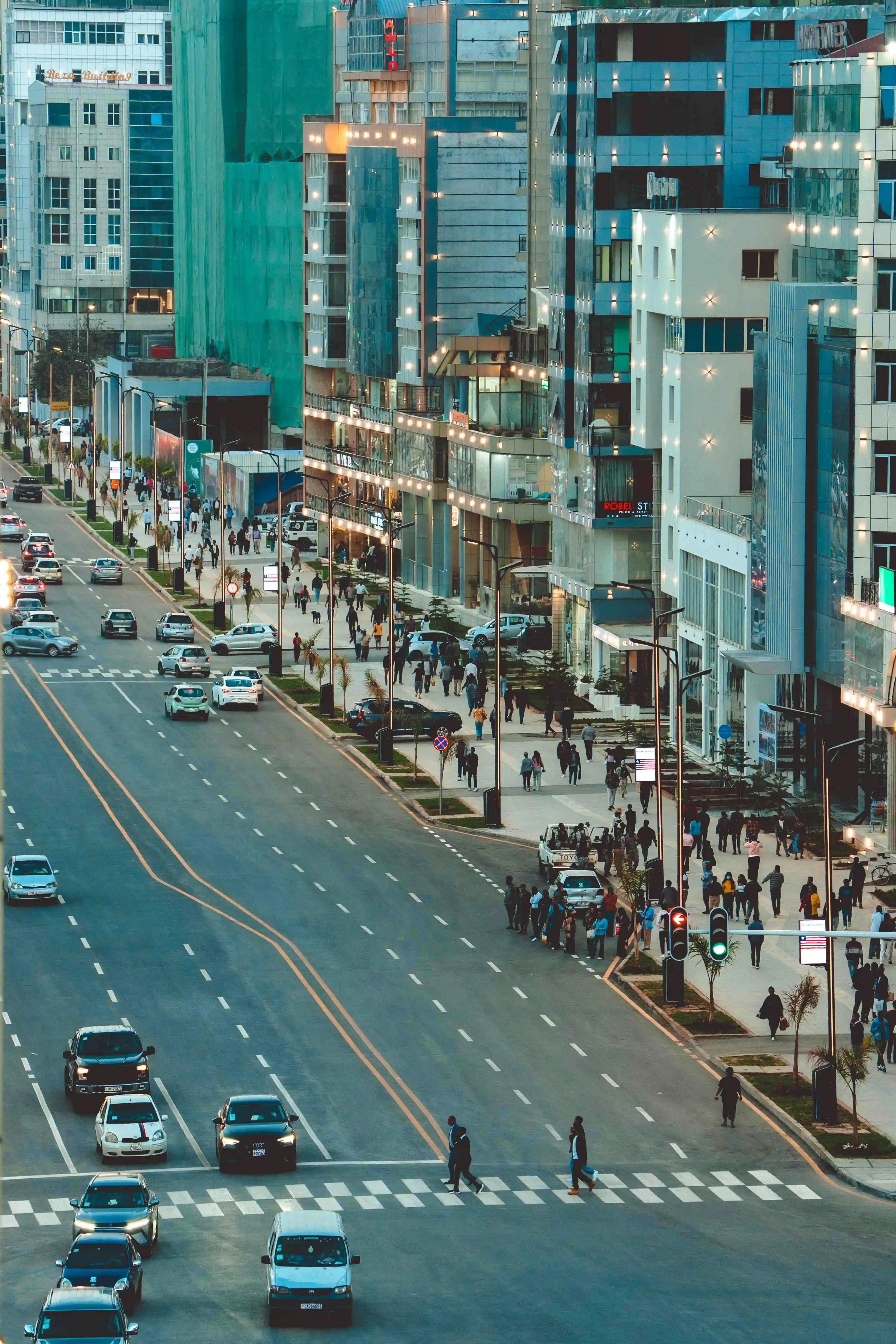 Global trade and urban infrastructure — city life connected by commodity networks